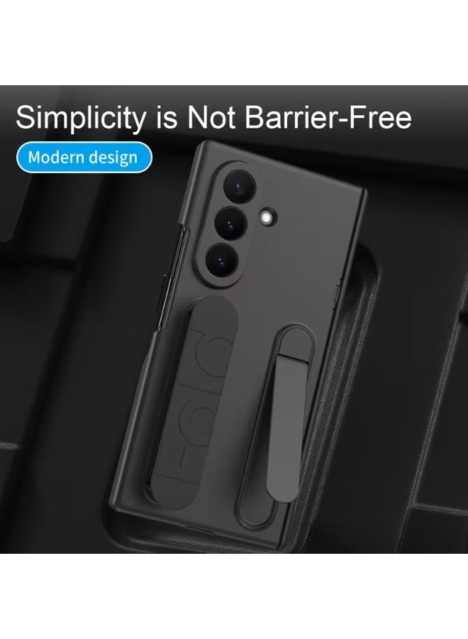 CATANES Kickstand Flip Case Grip for Samsung Galaxy Z TriFold – Fabric Texture, Shockproof and Camera Protection, Black - Image 5